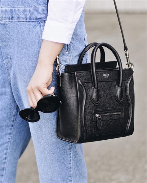 celine black mini luggage tote price|celine nano luggage tote bag.